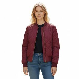 Eddie Bauer x Huckberry Skyliner Down Jacket Quilted Bomber Women Small Red